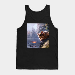 The Sad and Cute German Rex Kitten Tank Top